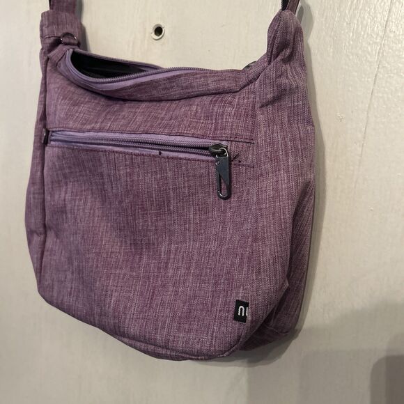 Nupouch Crossbody Anti-theft Bag Adjustable Strap Lilac Purple Preowned Good - Picture 2 of 8